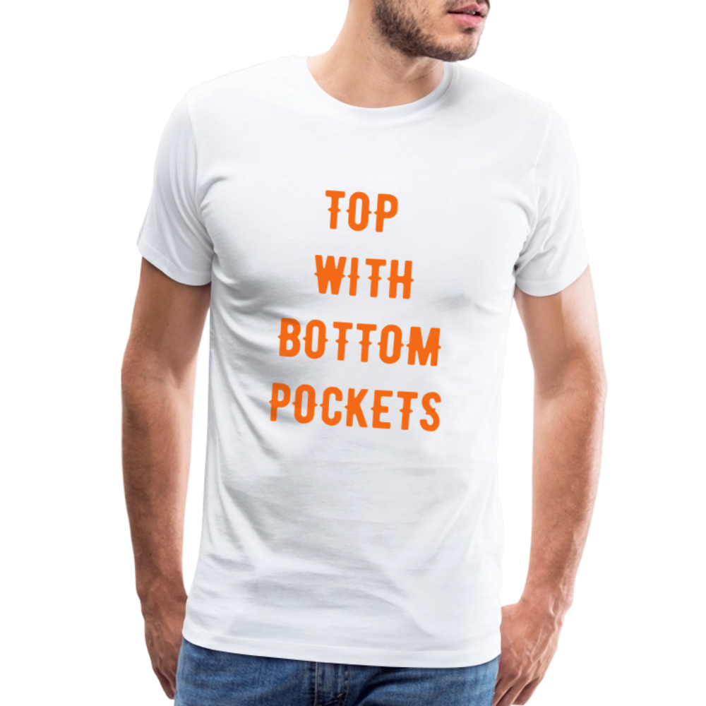 Top w/ Bottom Pockets - Men's Premium T-Shirt - white