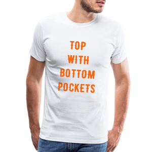 Top w/ Bottom Pockets - Men's Premium T-Shirt - white