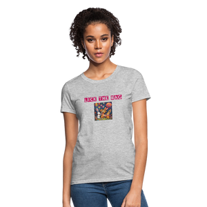 Women’s “Lick The Bag” Bunny Logo Tee - heather gray