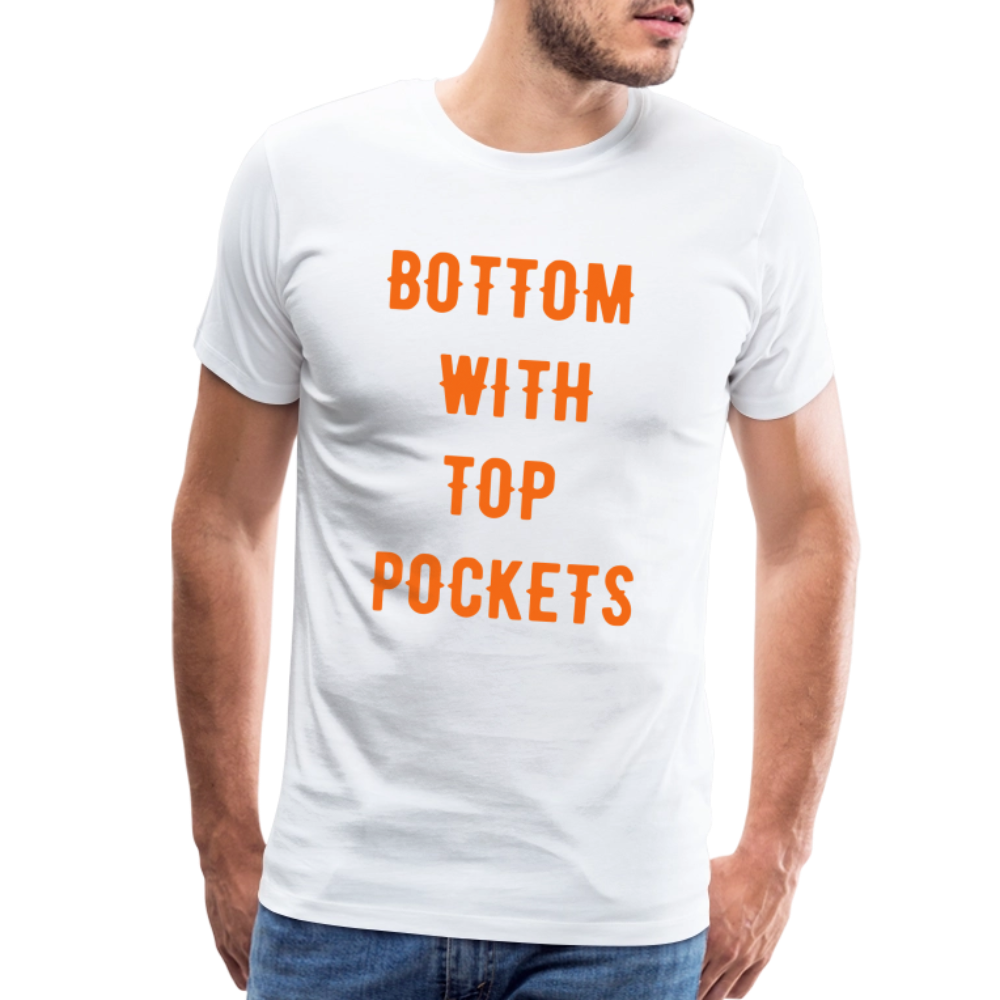 Bottom w/ Top Pockets - Men's Premium T-Shirt - white