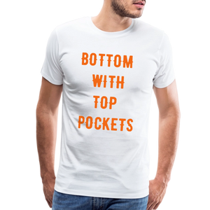 Bottom w/ Top Pockets - Men's Premium T-Shirt - white