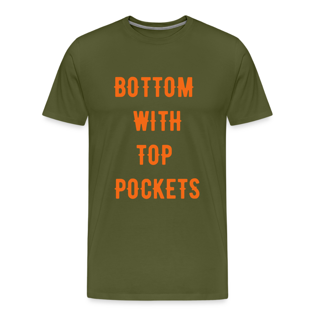 Bottom w/ Top Pockets - Men's Premium T-Shirt - olive green