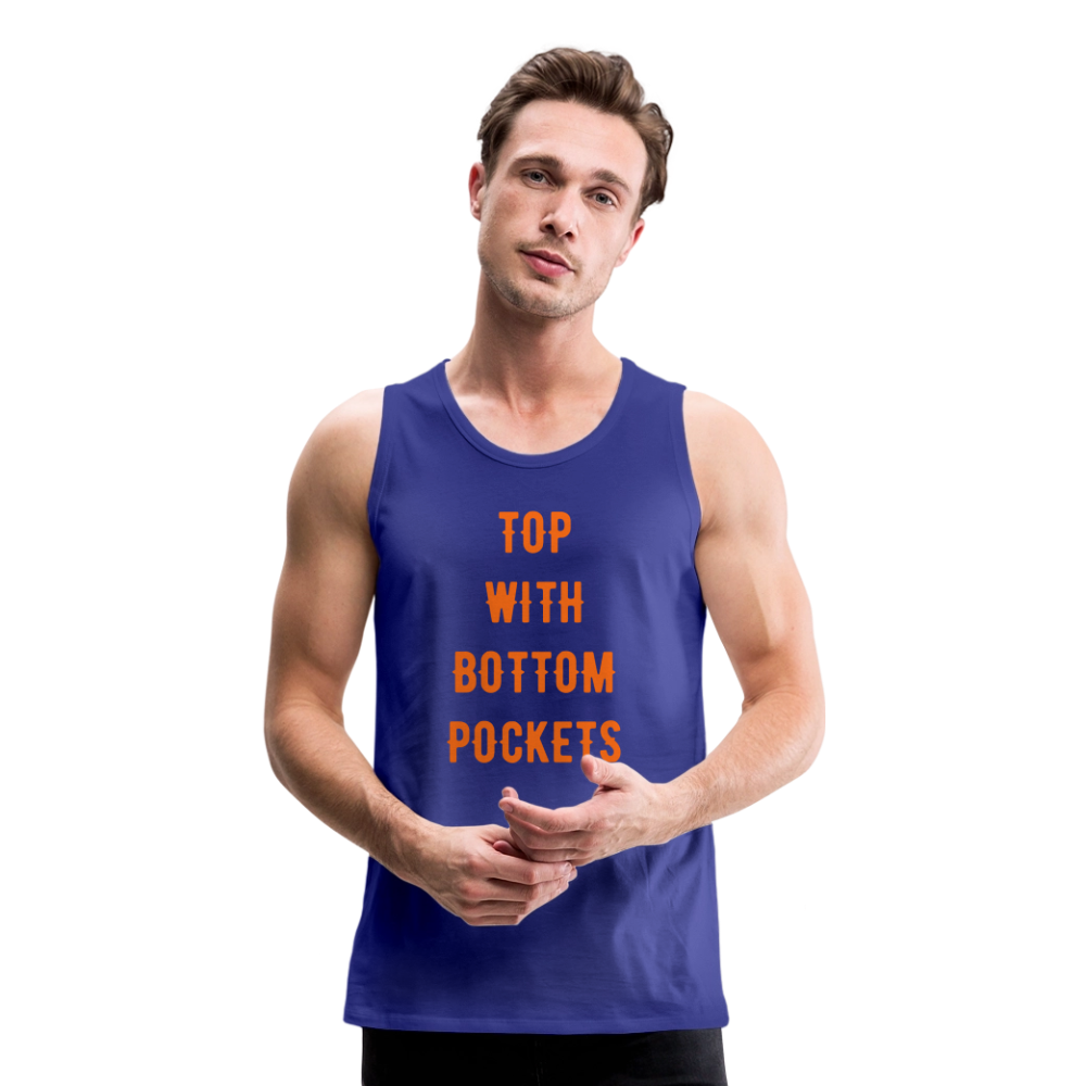 Top w/ Bottom Pockets - Men's Premium Tank Top - royal blue