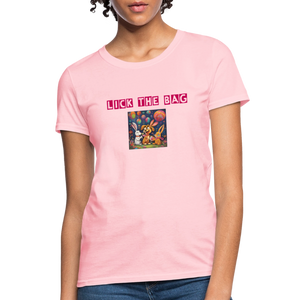 Women’s “Lick The Bag” Bunny Logo Tee - pink