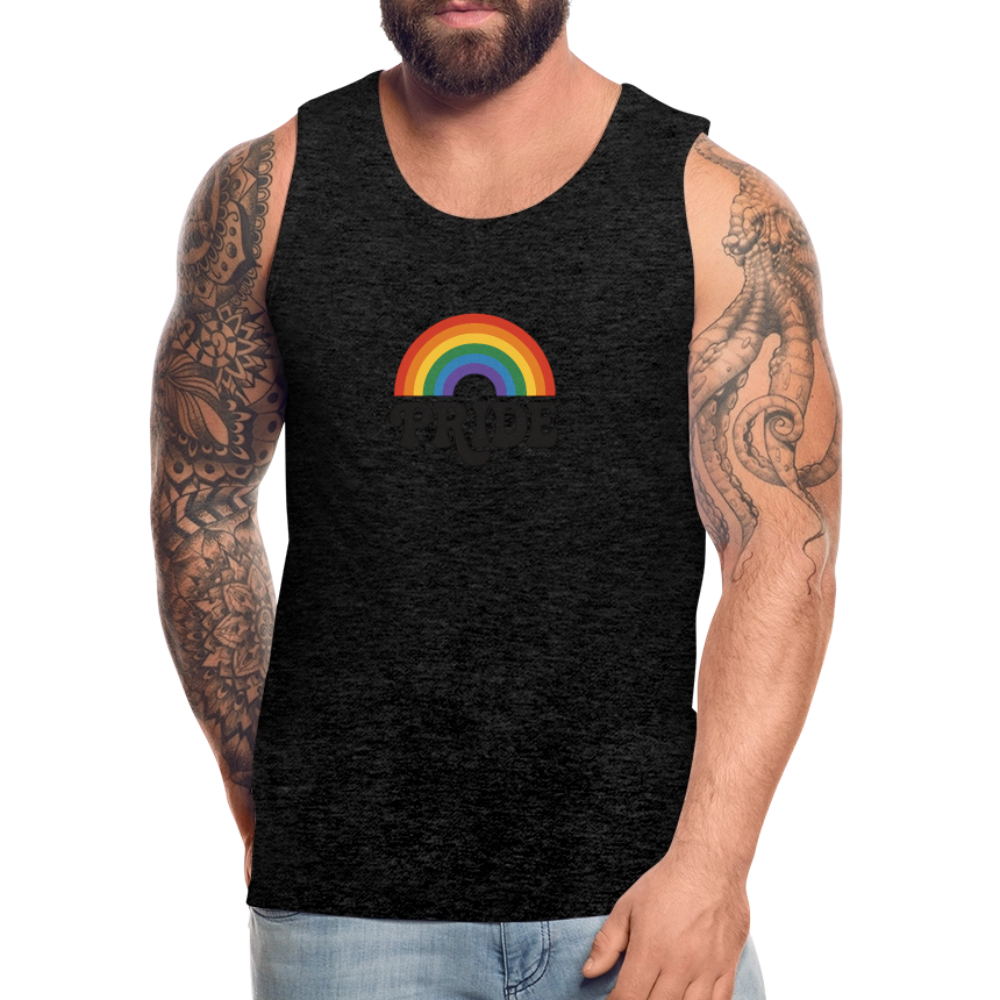 70’s Pride Logo Men’s Premium Tank - charcoal grey