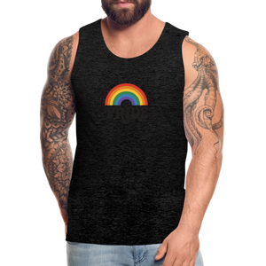 70’s Pride Logo Men’s Premium Tank - charcoal grey
