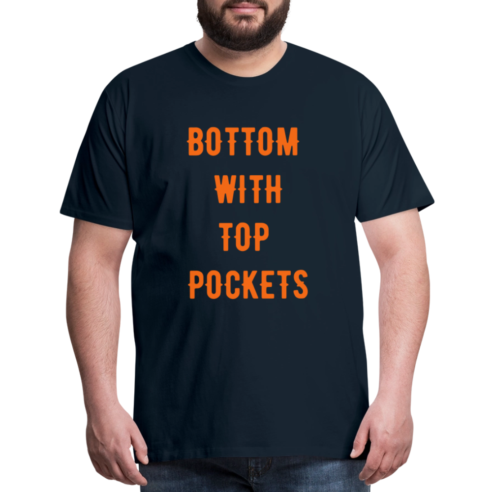 Bottom w/ Top Pockets - Men's Premium T-Shirt - deep navy