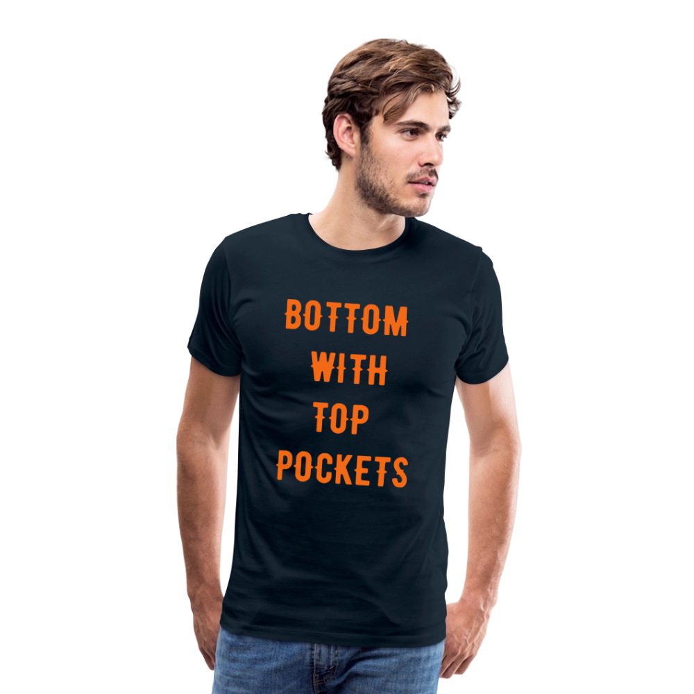 Bottom w/ Top Pockets - Men's Premium T-Shirt - deep navy