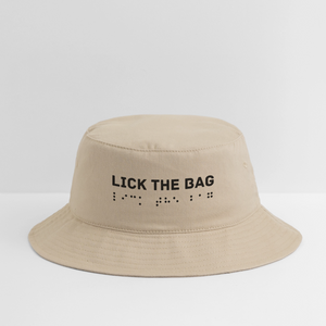 “Lick The Bag” Bucket Hat Brail - cream