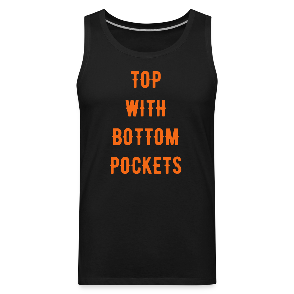 Top w/ Bottom Pockets - Men's Premium Tank Top - black