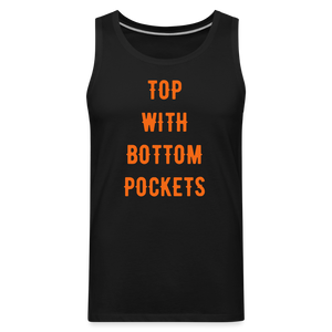Top w/ Bottom Pockets - Men's Premium Tank Top - black