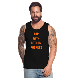 Top w/ Bottom Pockets - Men's Premium Tank Top - black