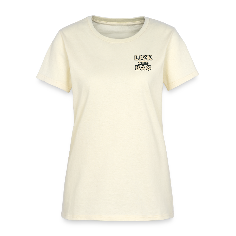 Women’s “Lick The Bag” Text Logo Tee - off white