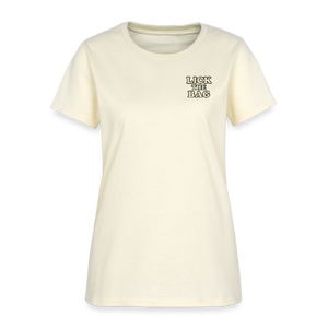 Women’s “Lick The Bag” Text Logo Tee - off white