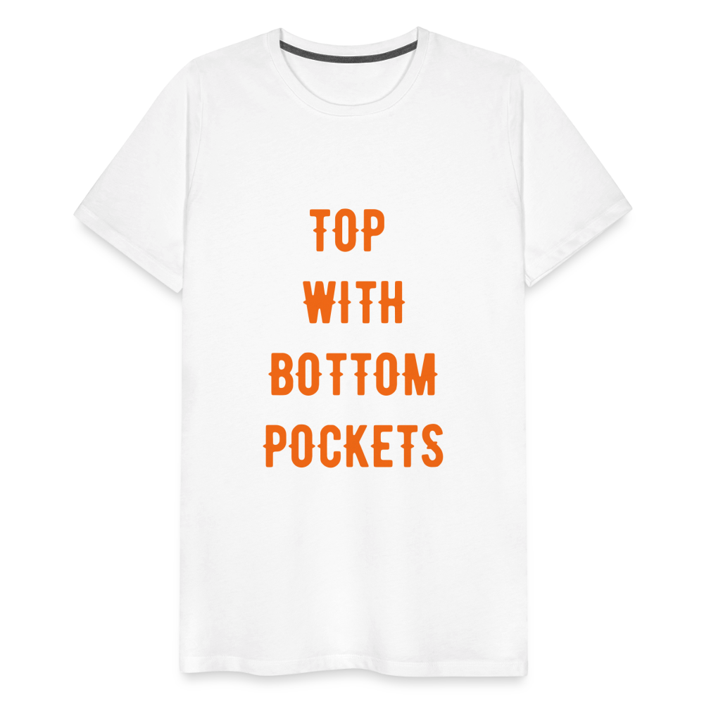 Top w/ Bottom Pockets - Men's Premium T-Shirt - white