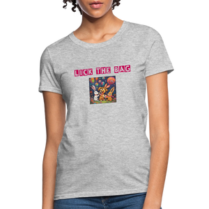 Women’s “Lick The Bag” Bunny Logo Tee - heather gray