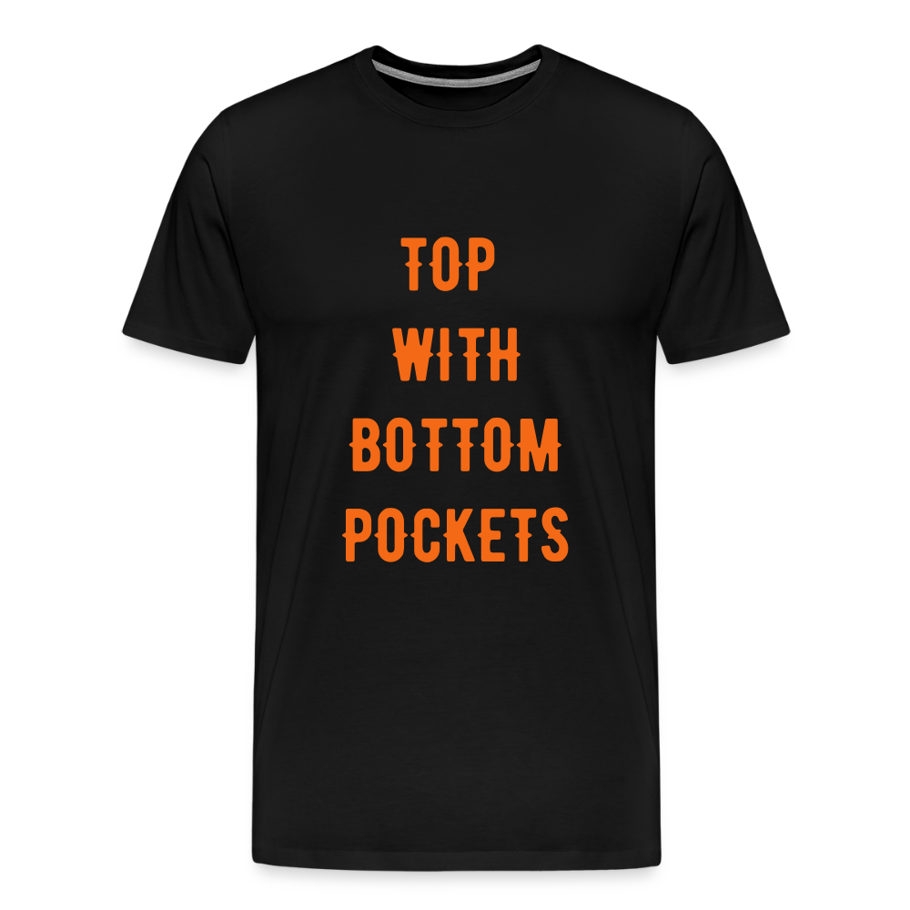 Top w/ Bottom Pockets - Men's Premium T-Shirt - black