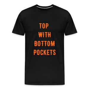 Top w/ Bottom Pockets - Men's Premium T-Shirt - black