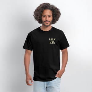 Unisex Lick The Bag T-Shirt (text only) - black