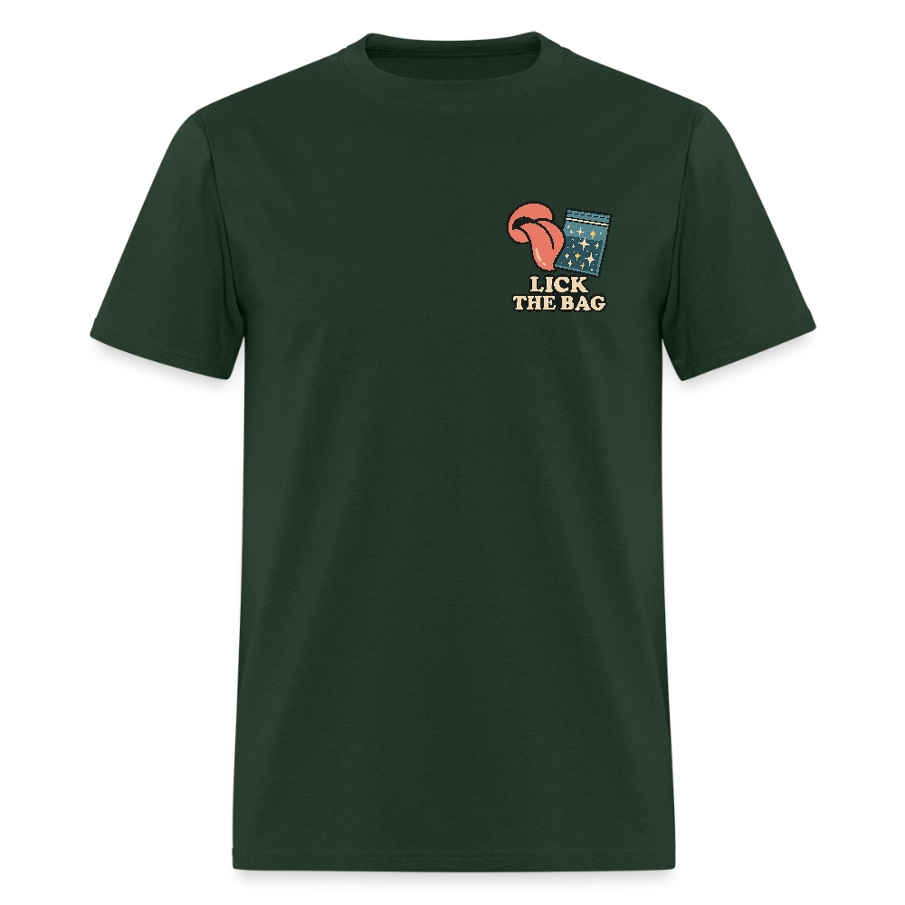 Unisex Lick The Bag T-Shirt (w/ Image) - forest green