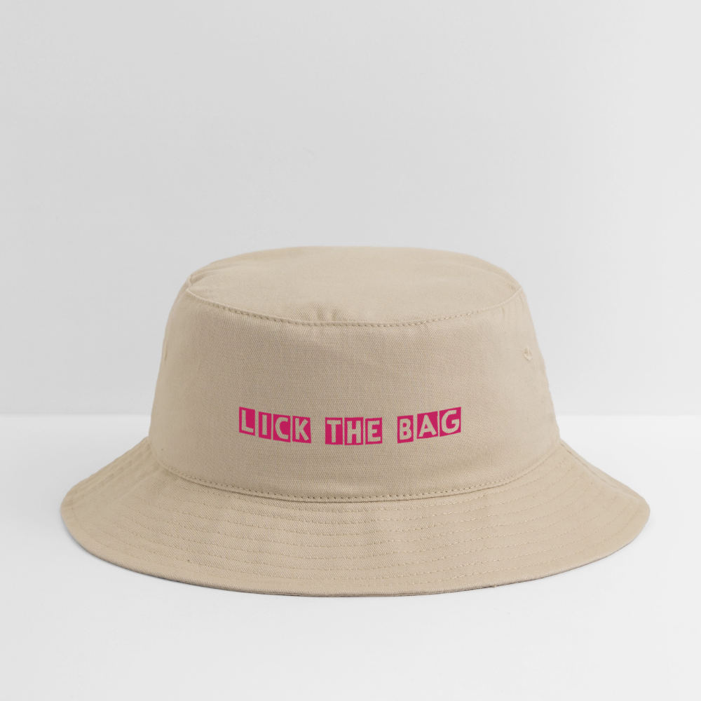“Lick The Bag” Bucket Hat Bunny - cream