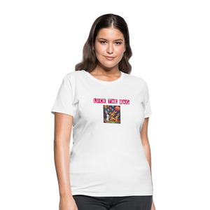 Women’s “Lick The Bag” Bunny Logo Tee - white