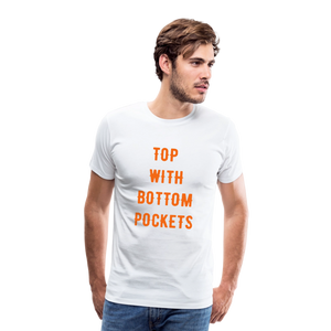 Top w/ Bottom Pockets - Men's Premium T-Shirt - white