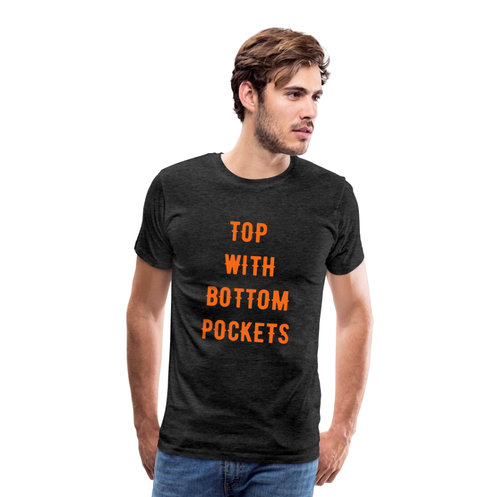 Top w/ Bottom Pockets - Men's Premium T-Shirt - charcoal grey