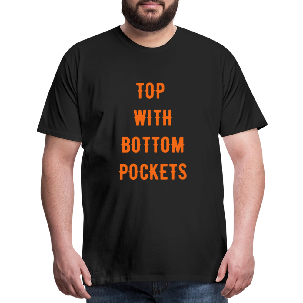 Top w/ Bottom Pockets - Men's Premium T-Shirt - black