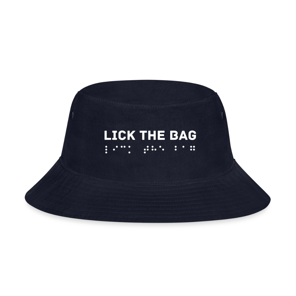 “Lick The Bag” Bucket Hat Brail - navy