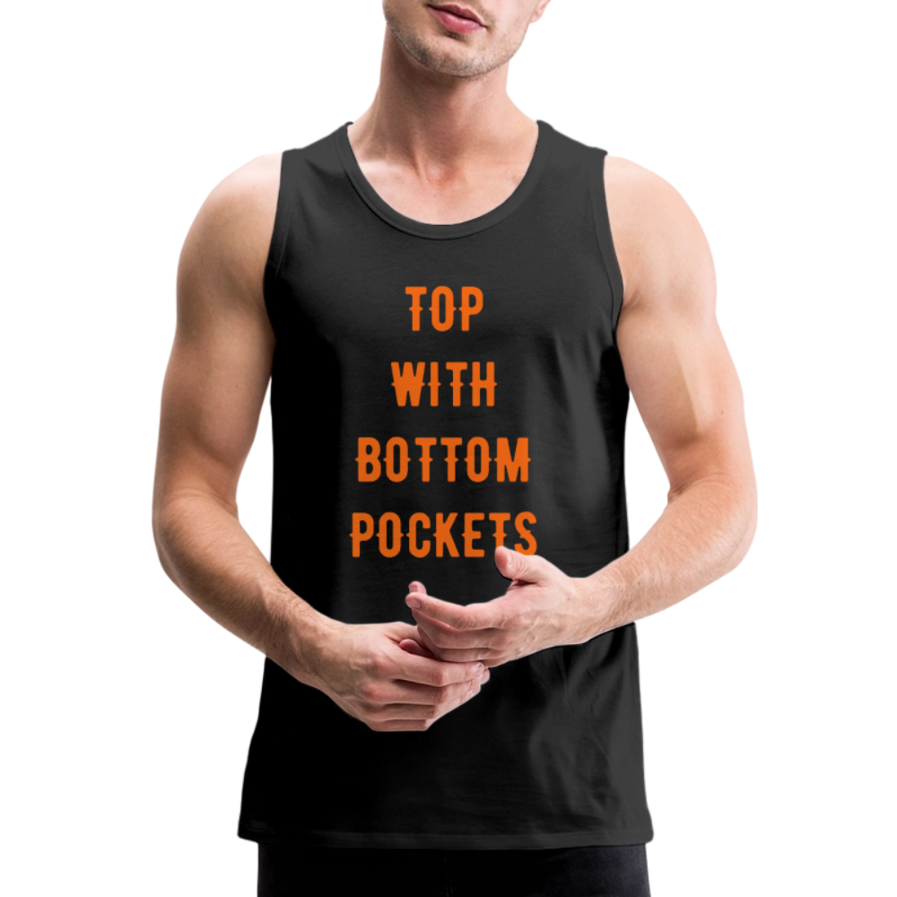 Top w/ Bottom Pockets - Men's Premium Tank Top - black
