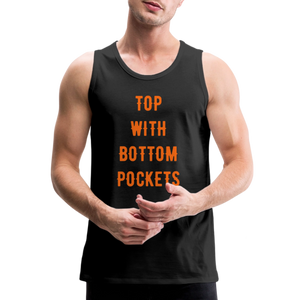 Top w/ Bottom Pockets - Men's Premium Tank Top - black