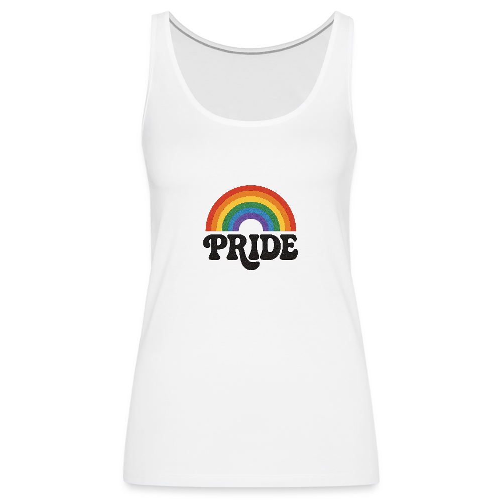 70’s Pride Logo Women’s Premium Tank Top - white