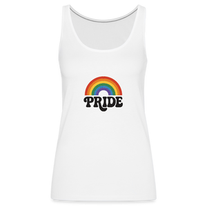 70’s Pride Logo Women’s Premium Tank Top - white
