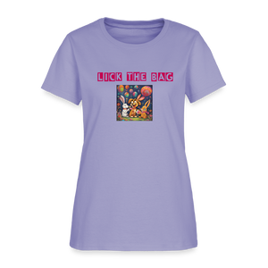 Women’s “Lick The Bag” Bunny Logo Tee - lavender