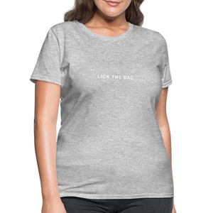 Women’s “Lick The Bag” Brail Logo Tee - heather gray