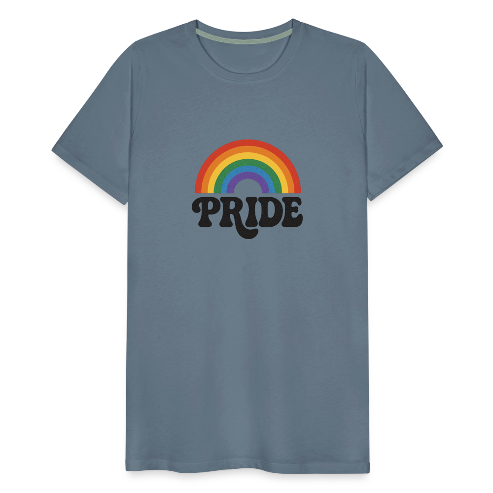 70’s Pride Logo Men's Premium T-Shirt - steel blue