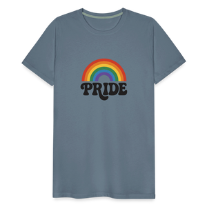 70’s Pride Logo Men's Premium T-Shirt - steel blue