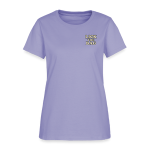Women’s “Lick The Bag” Text Logo Tee - lavender