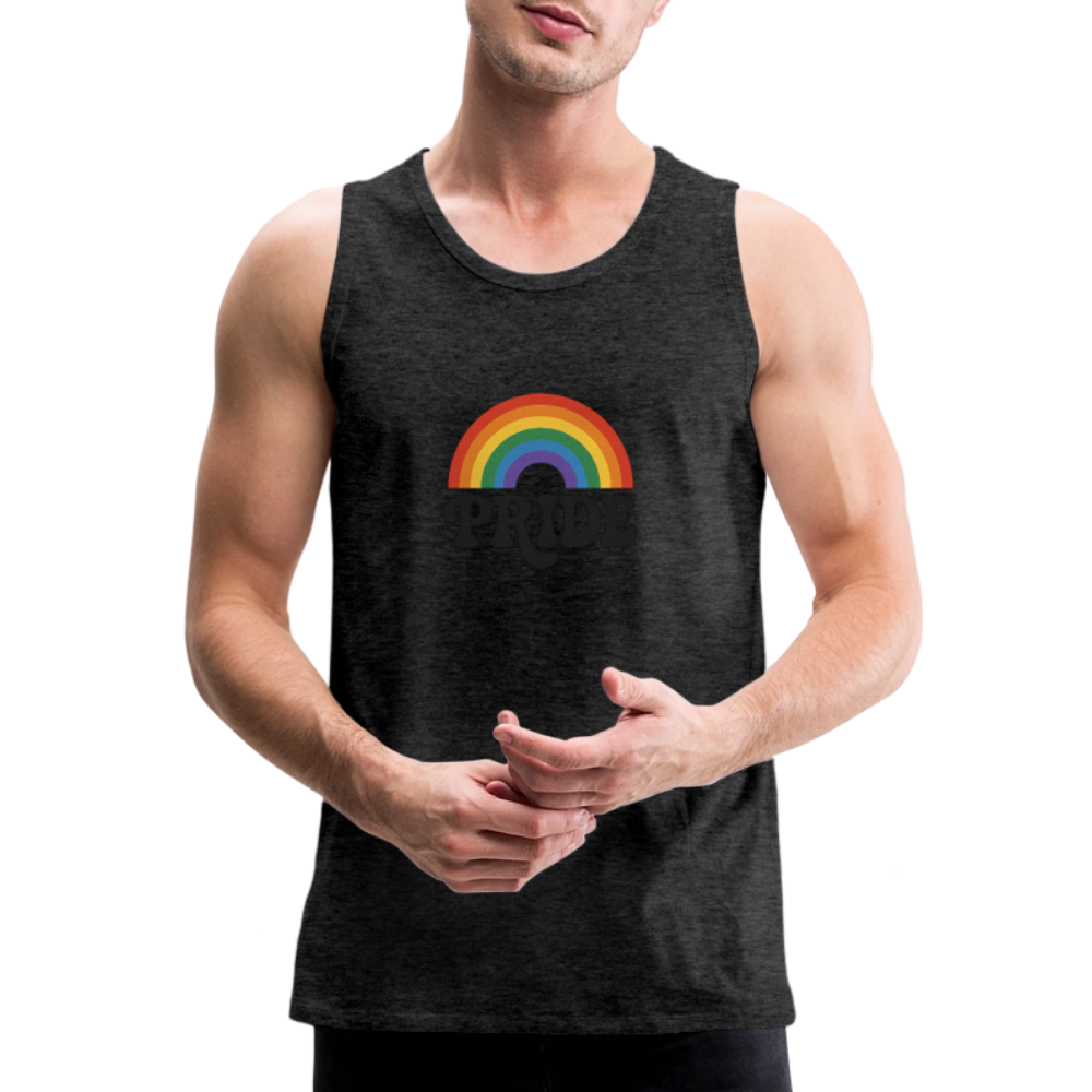 70’s Pride Logo Men’s Premium Tank - charcoal grey