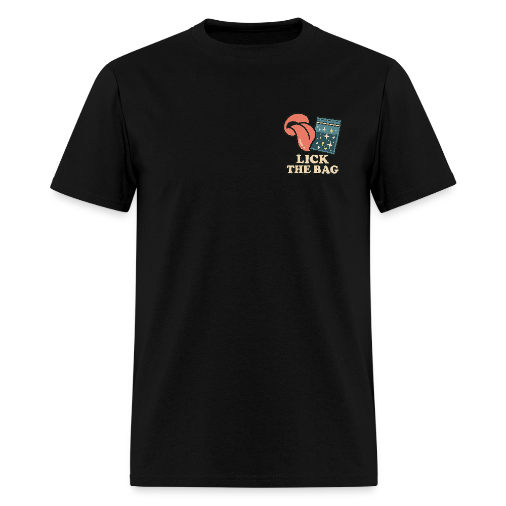 Unisex Lick The Bag T-Shirt (w/ Image) - black