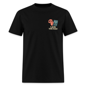 Unisex Lick The Bag T-Shirt (w/ Image) - black