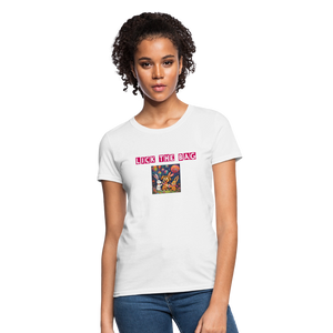 Women’s “Lick The Bag” Bunny Logo Tee - white