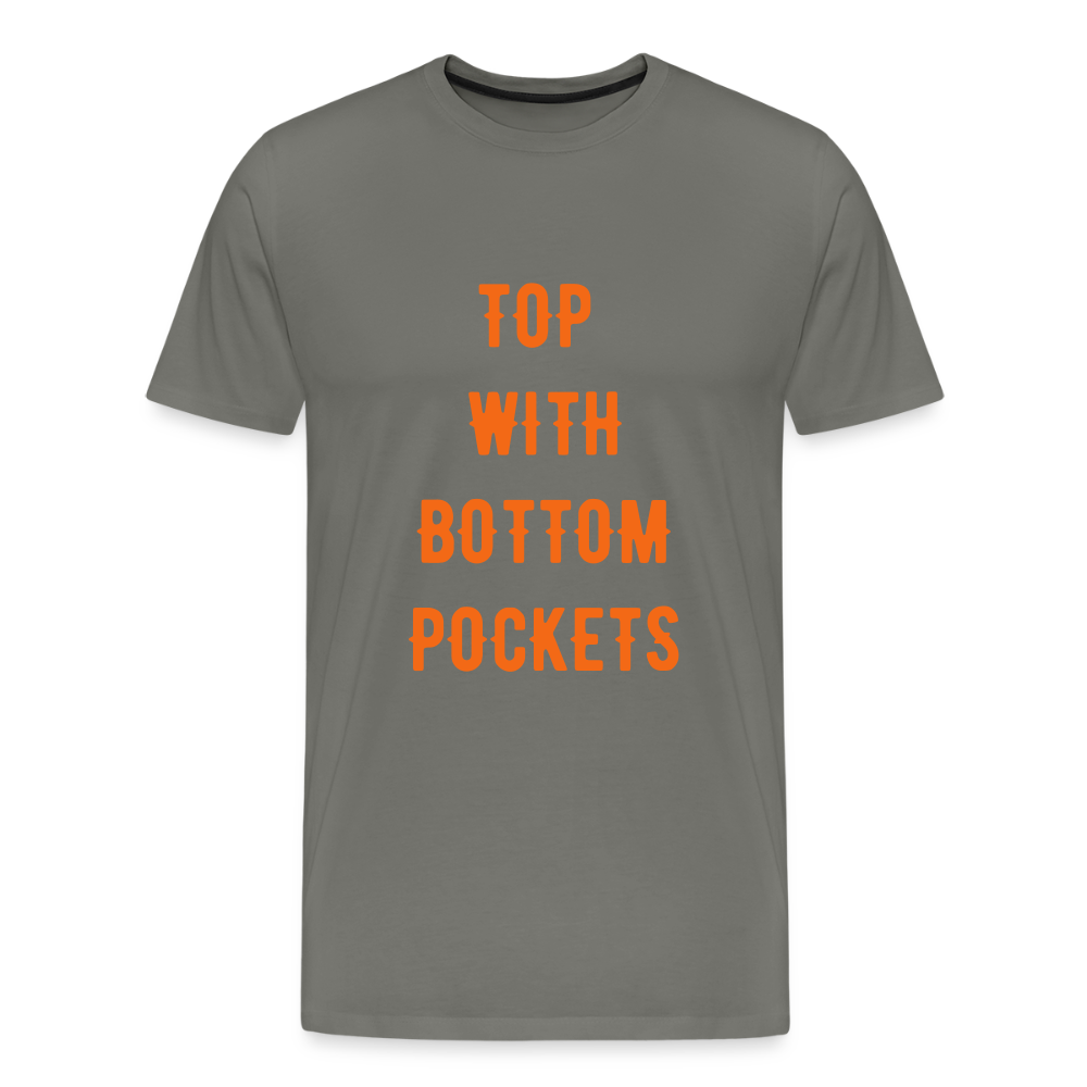 Top w/ Bottom Pockets - Men's Premium T-Shirt - asphalt gray