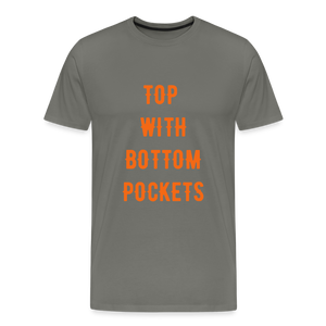 Top w/ Bottom Pockets - Men's Premium T-Shirt - asphalt gray