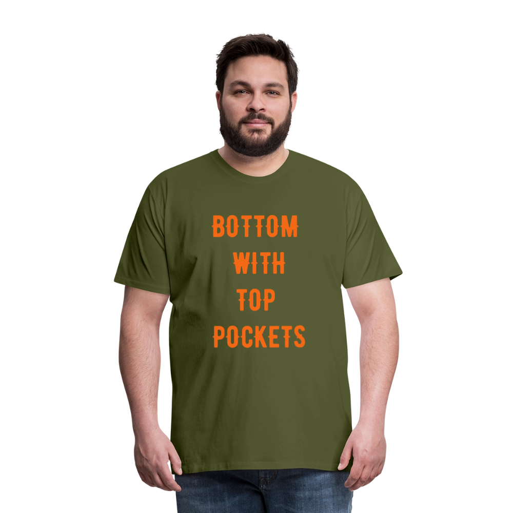 Bottom w/ Top Pockets - Men's Premium T-Shirt - olive green