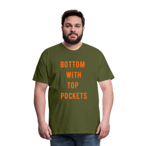 Bottom w/ Top Pockets - Men's Premium T-Shirt - olive green