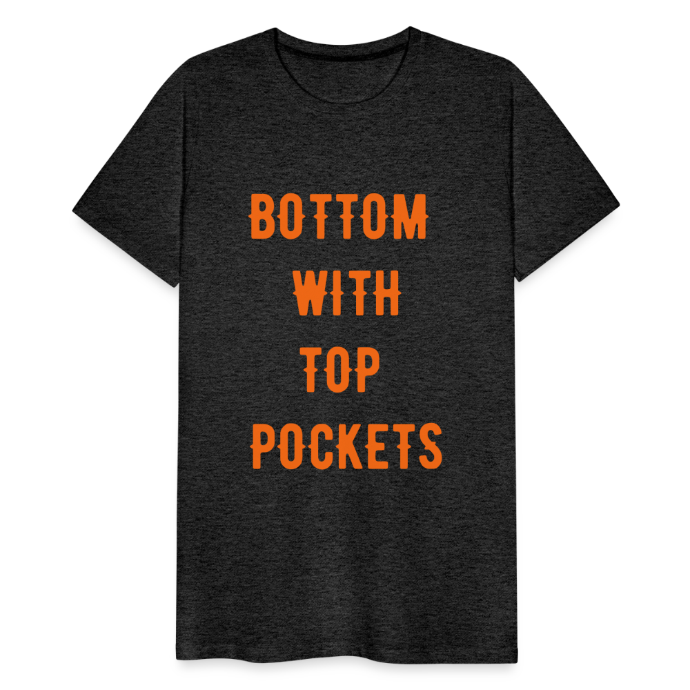 Bottom w/ Top Pockets - Men's Premium T-Shirt - charcoal grey