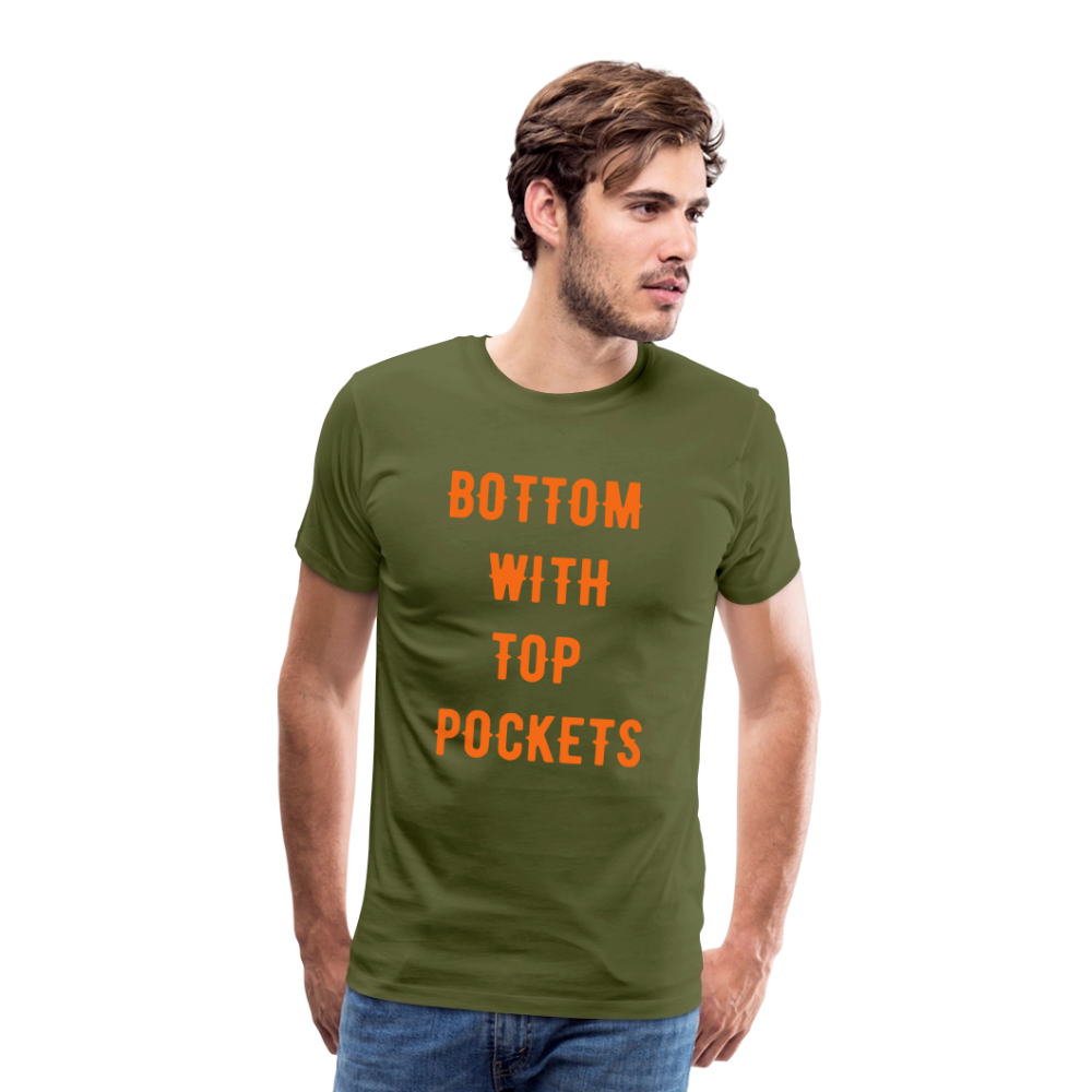 Bottom w/ Top Pockets - Men's Premium T-Shirt - olive green