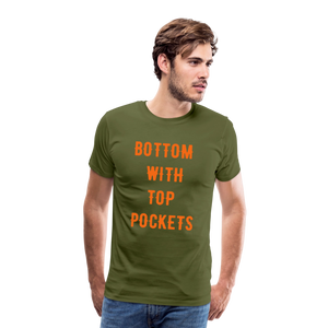 Bottom w/ Top Pockets - Men's Premium T-Shirt - olive green